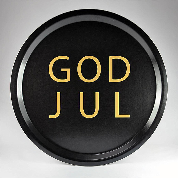 Rundes Tablett God Jul