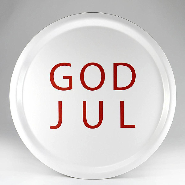 Rundes Tablett God Jul