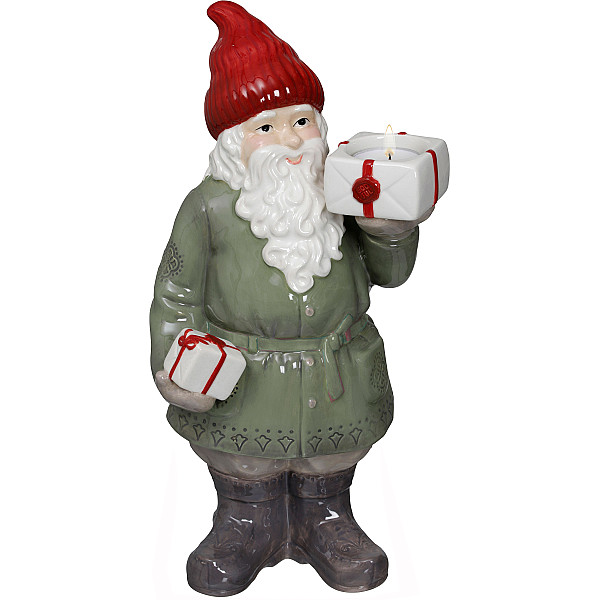 mit Geschenksack, h=20cm, creme, Advent Chic Antique Weihnachtsmann "Vintage"