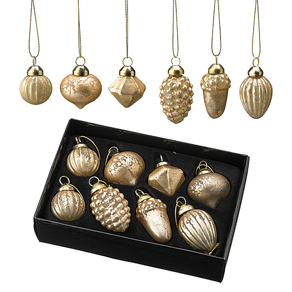 Weihnachtskugeln im Karton - Guld