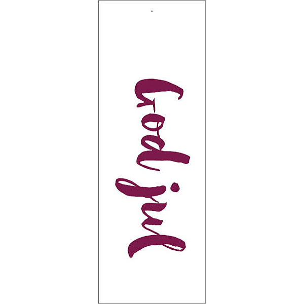 Großer Geschenkanhänger God Jul Calligraphy Red