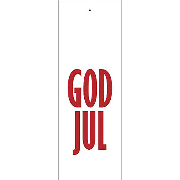 Gift Tag God Jul Classic Red
