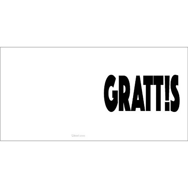 Small Card Grattis - White / Black
