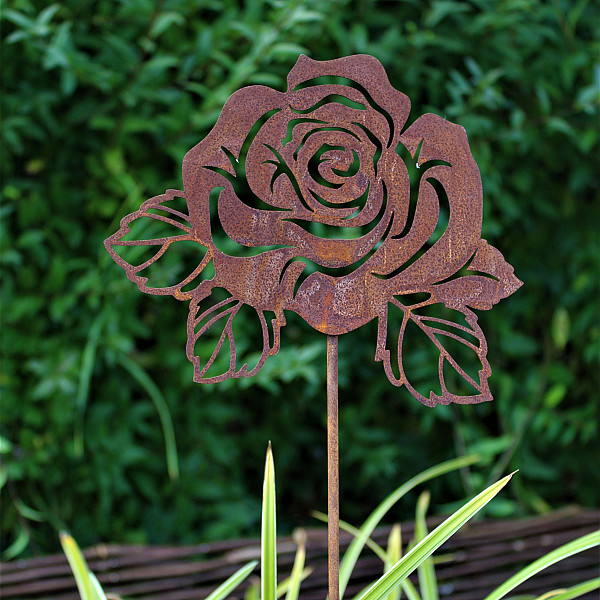 Rose auf Stab