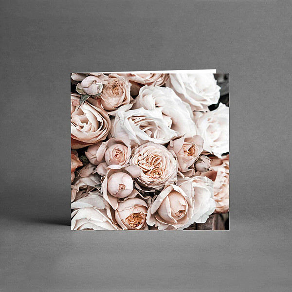 Litet Kort Pink Roses Bouquet