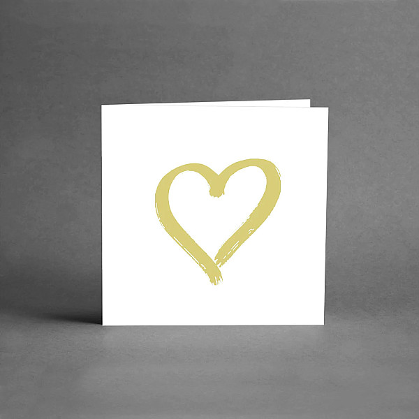Litet Kort Guldhjärta
