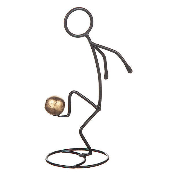 Sportlicher Mensch aus Schmiedeeisen - Fußball