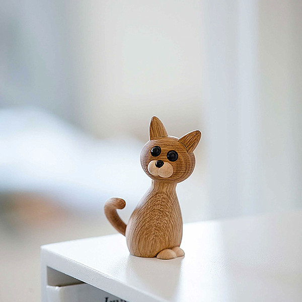 Wooden Figure Cat Faith