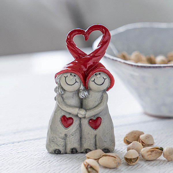 Peekaboo Santa Couple Heart