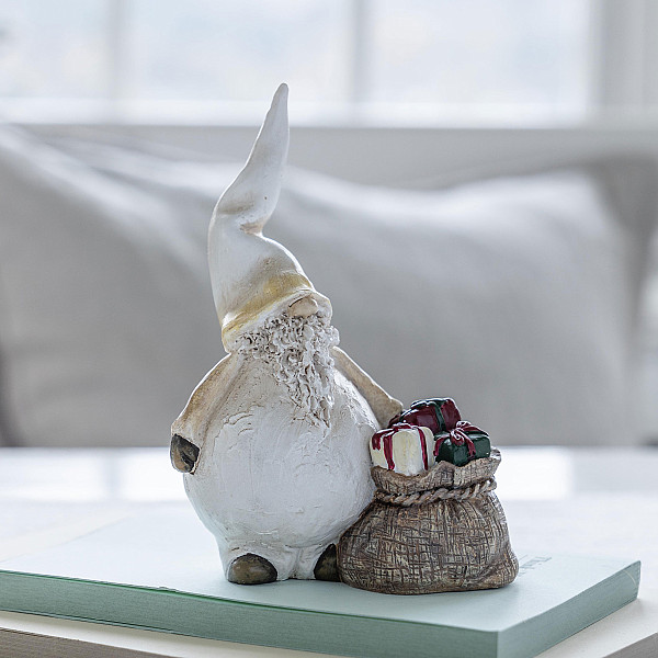 Santa Dante with Christmas gift bag