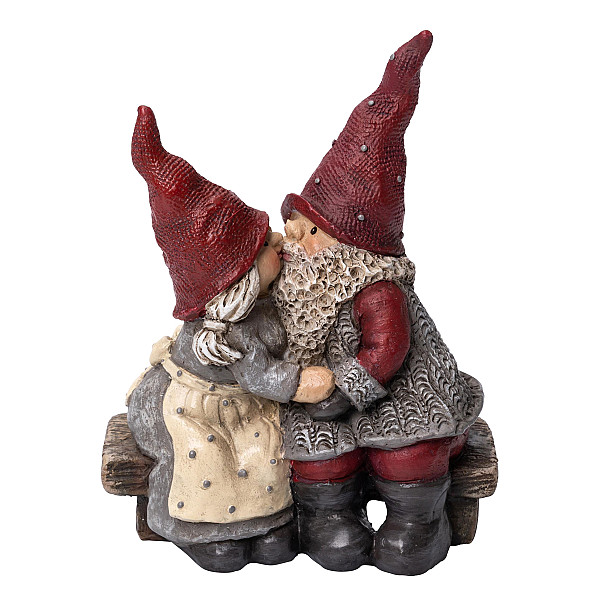 Santa Håkan and Stina on bench