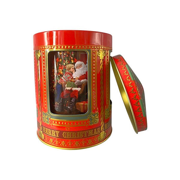Tin Jar Music Box Santa