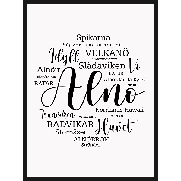 Poster i ram Alnö
