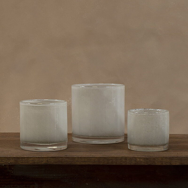Kerzenbecher Nilla Grauer Beige - 8 cm