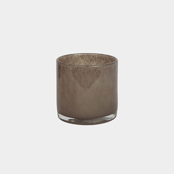Kerzenbecher Nilla Braungrau - 10 cm