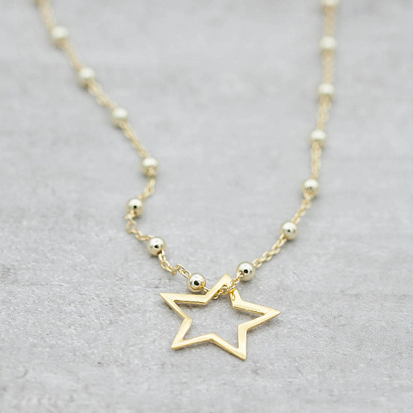Halskette Stern Kontur