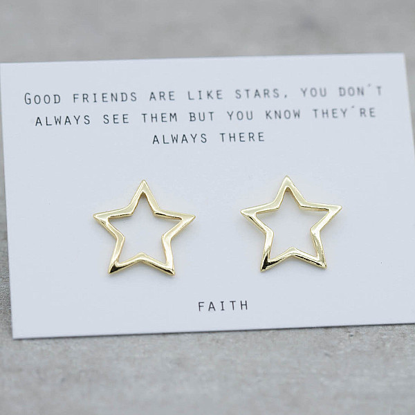 Ohrringe Stern Kontur