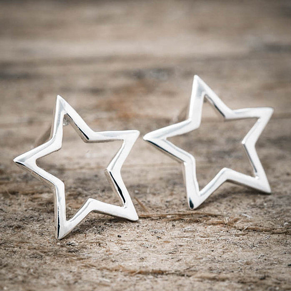 Ohrringe Stern Kontur