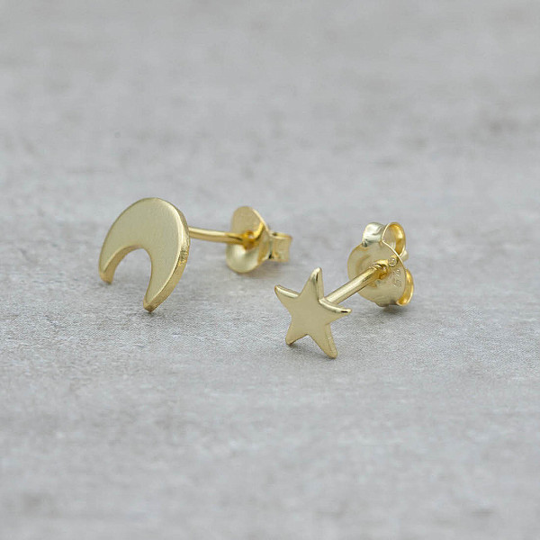 Ohrringe Stern / Mond