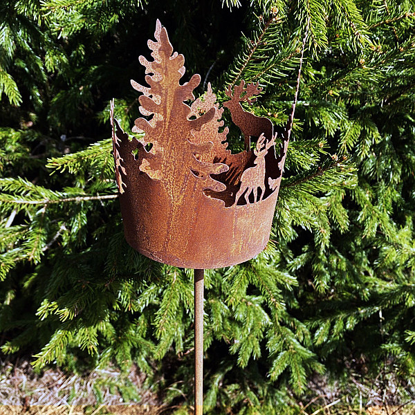 Kerzenhalter im Freien auf Stab