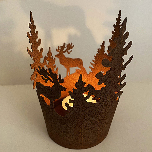 Värmeljushållare Renar & Granar