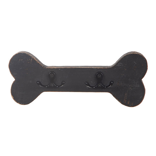 Wall Hanger Dog Bone - Black