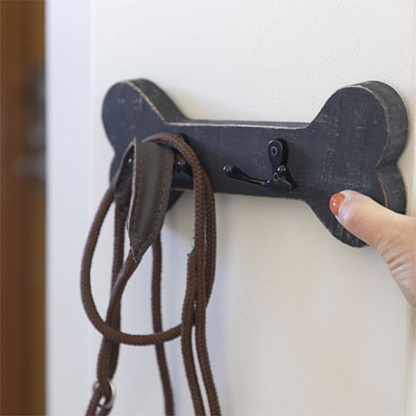 Wall Hanger Dog Bone - Black