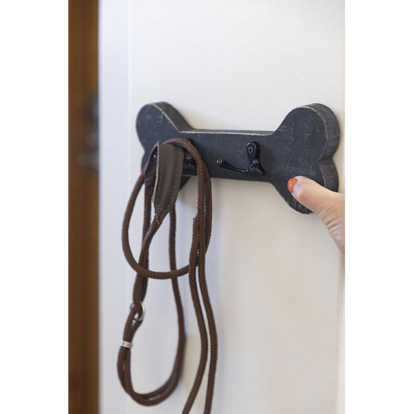 Wall Hanger Dog Bone - Black