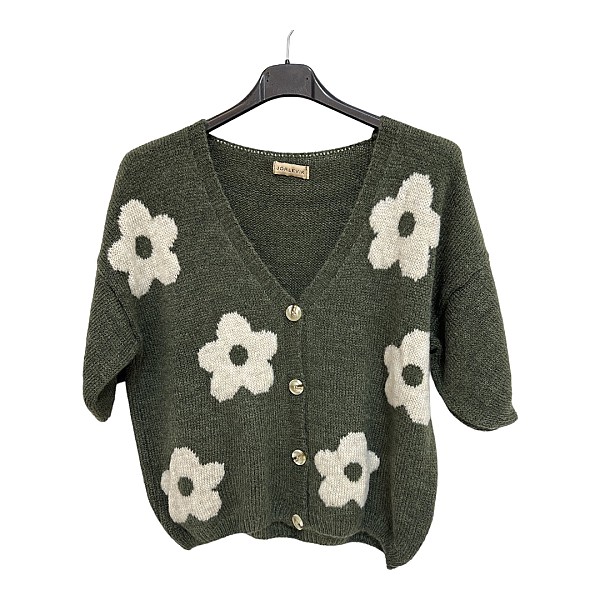 Strickjacke Flowerknit