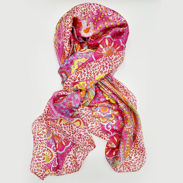 Scarf Silk Patterned Variegated