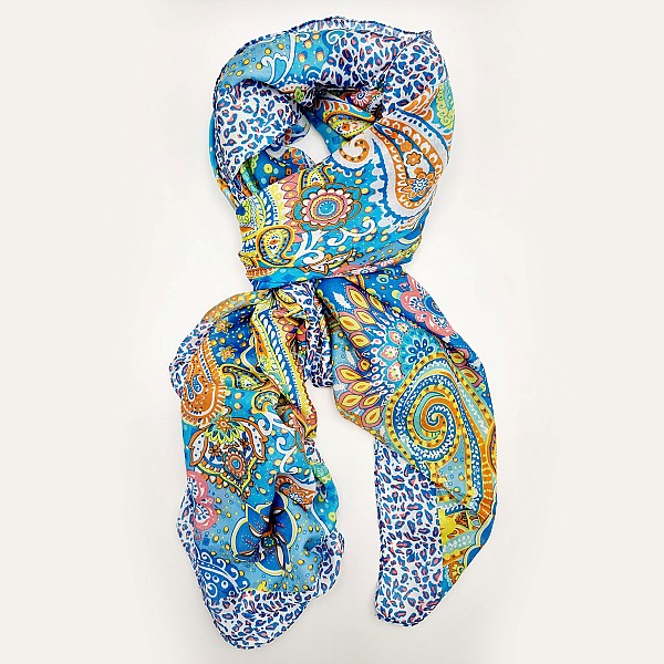 Scarf Silk Patterned Variegated
