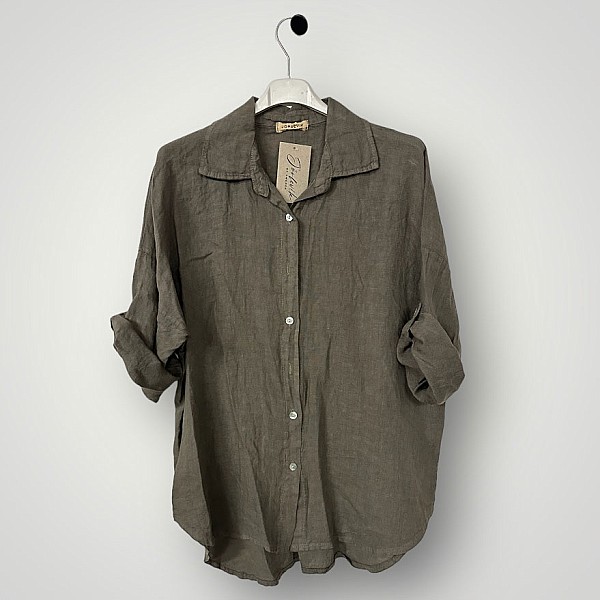 Linen Shirt Felicia - Taupe