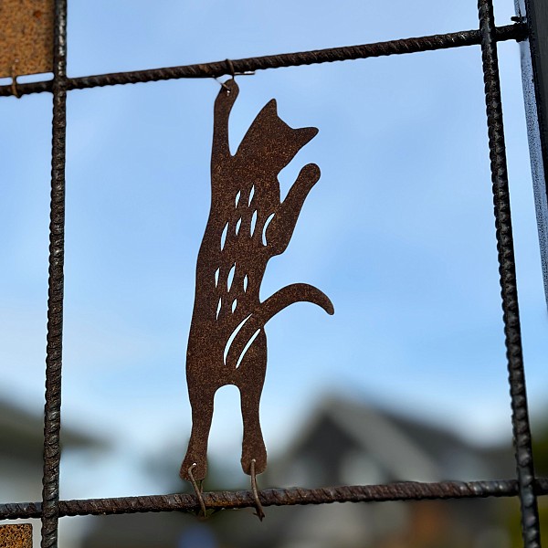 Skylt Klättrande Katt