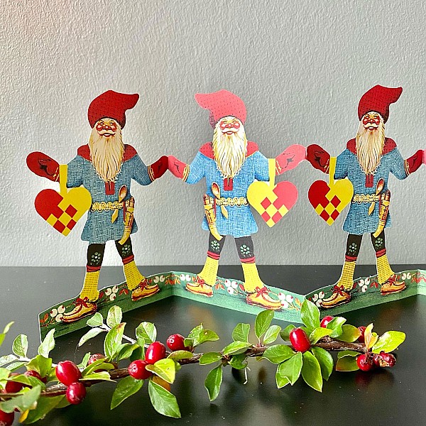 Papierreihe Santa Geflochtenes Herz