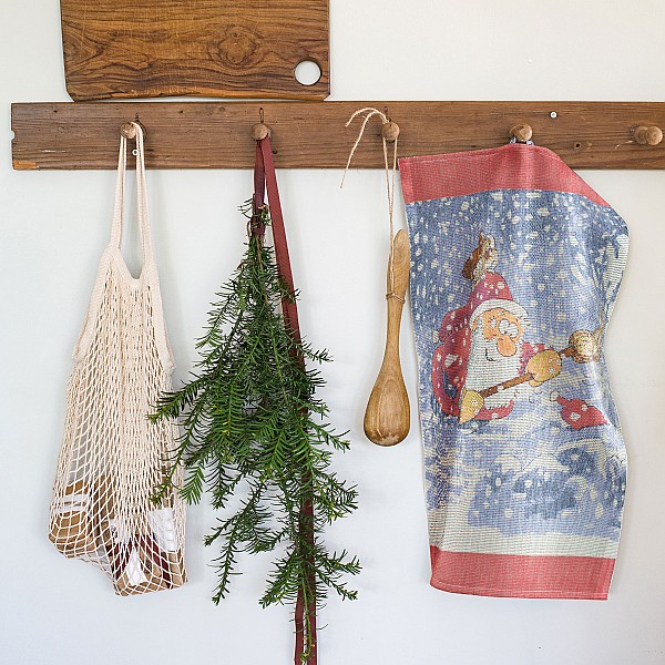 Geschirrtuch Det Snöar / Es Schneit