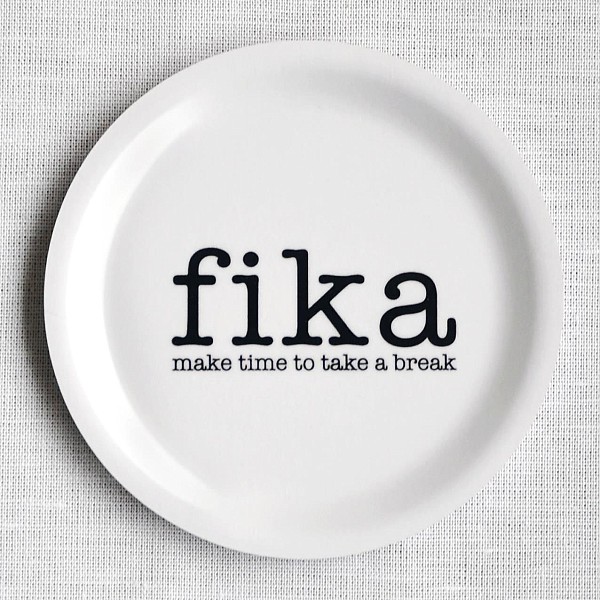 Glasunderlägg Make time Fika