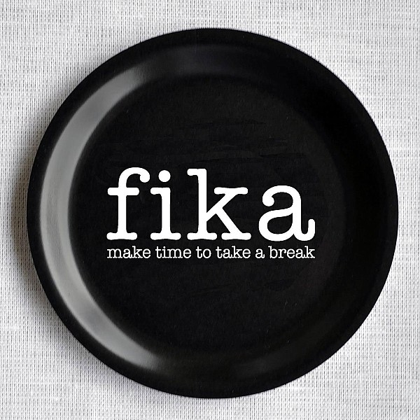 Glasunderlägg Make time Fika