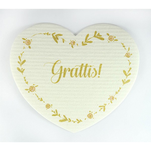 Disktrasa Hjärta Grattis