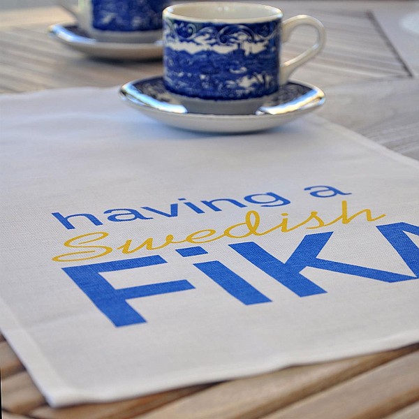 Kökshandduk Having a Swedish Fika