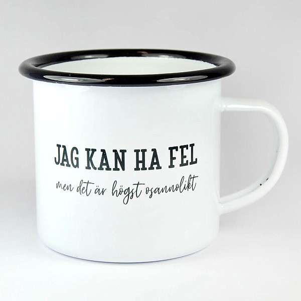 Emaljmugg Jag kan ha fel