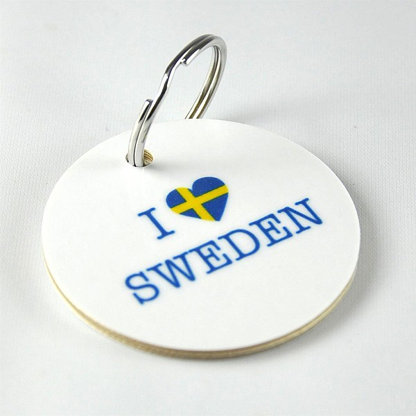 Nyckelring I love Sweden