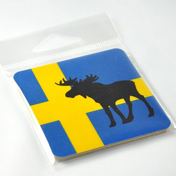 Magnet Älg Svenska flaggan