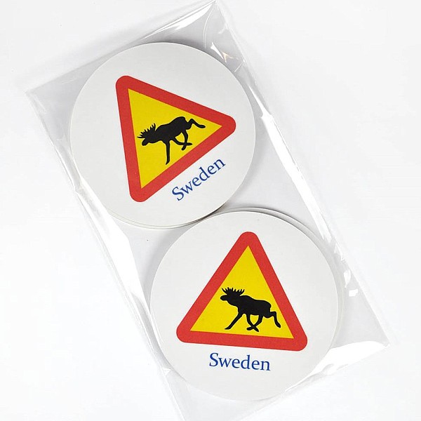 Glasunderlägg Moose Sign