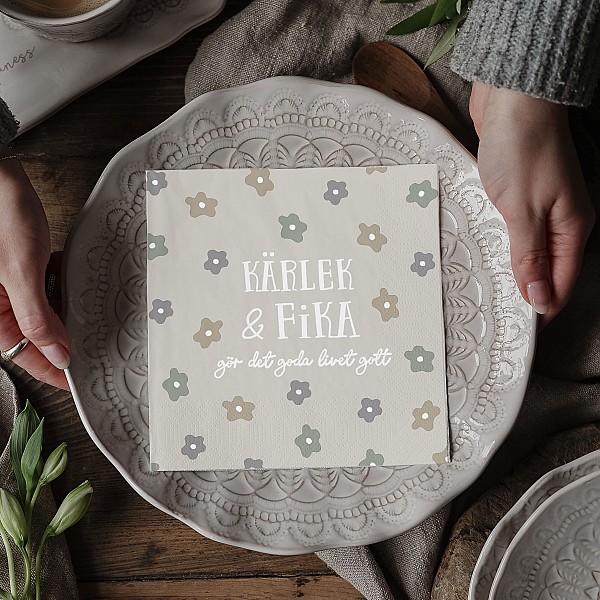 Majas Servietten Kärlek & Fika