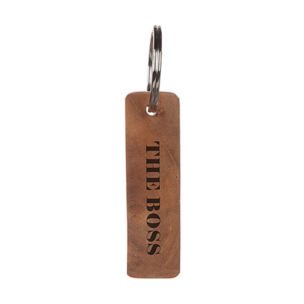 Key Ring Teak - THE BOSS