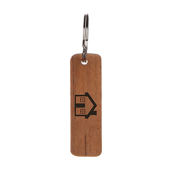 Key Ring Teak - House