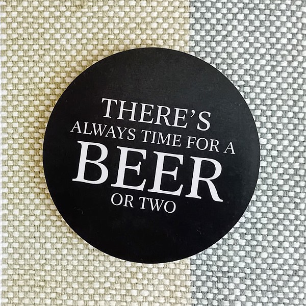 Coasters Beer - Black / White