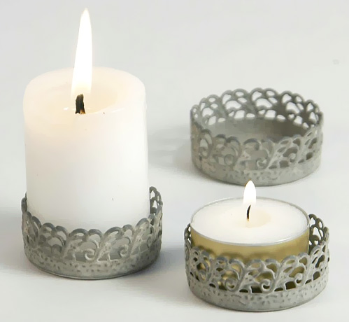 Candle Holder in zinc