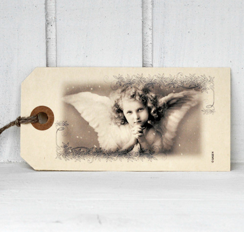 Gift Tag Angel with folded hands