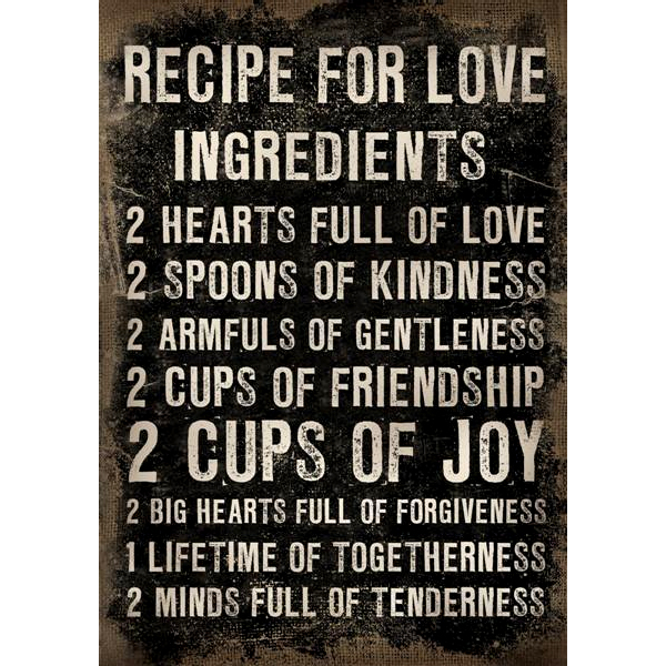 Canvas Recipe for love